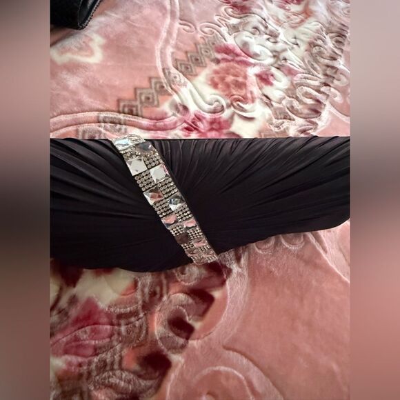 WOMENS Elegant Black Evening Clutch NWOT - Picture 3 of 8